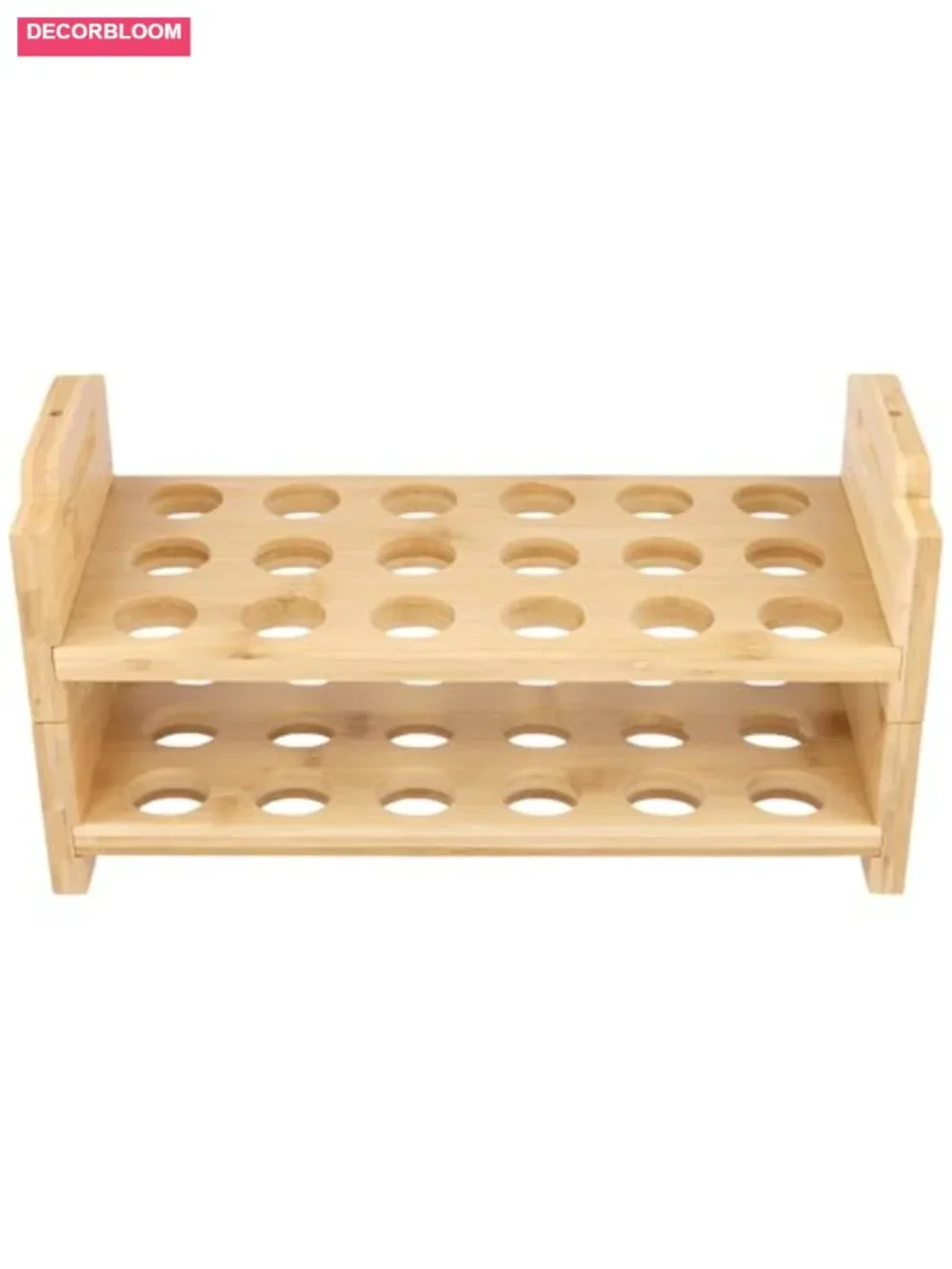 2 Pack Stackable Bamboo Egg Holder for 36 Eggs Farmhouse Kitchen Countertop